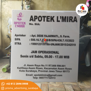 Papan Nama Akrilik Custom