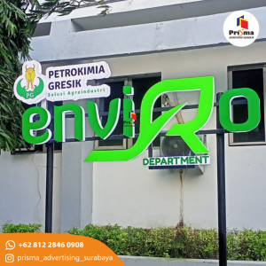 huruf timbul untuk kantor