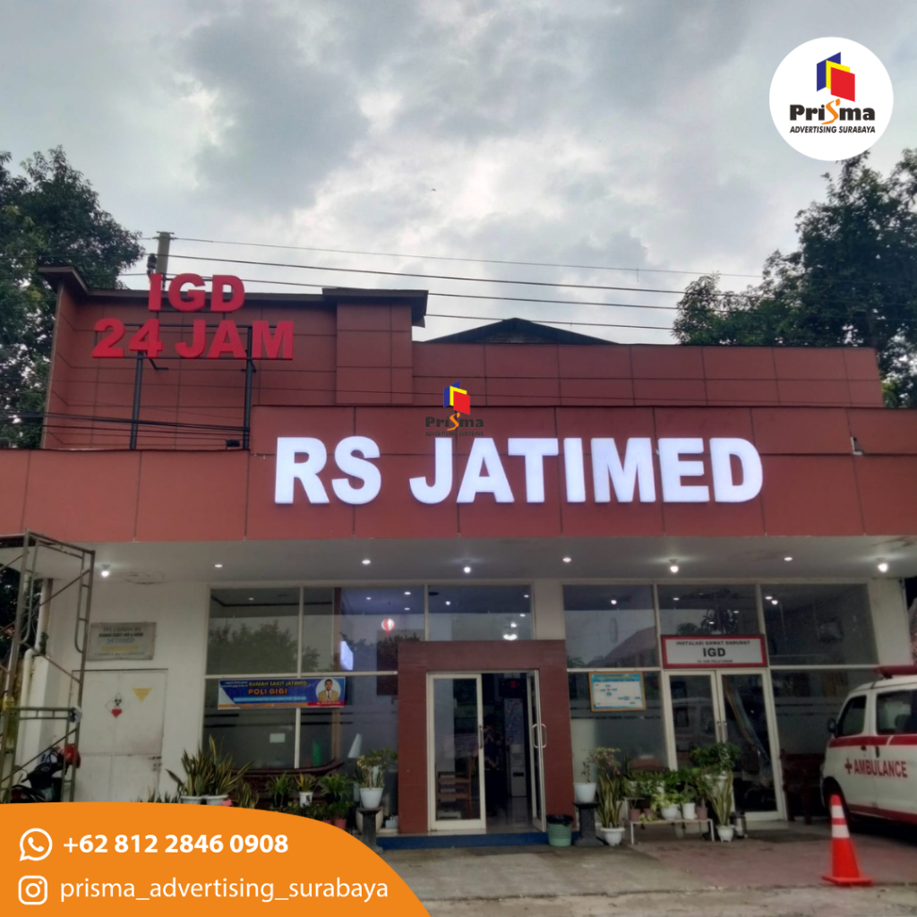 jasa huruf timbul rumah sakit