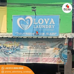 Neon box satu sisi tahan lama 