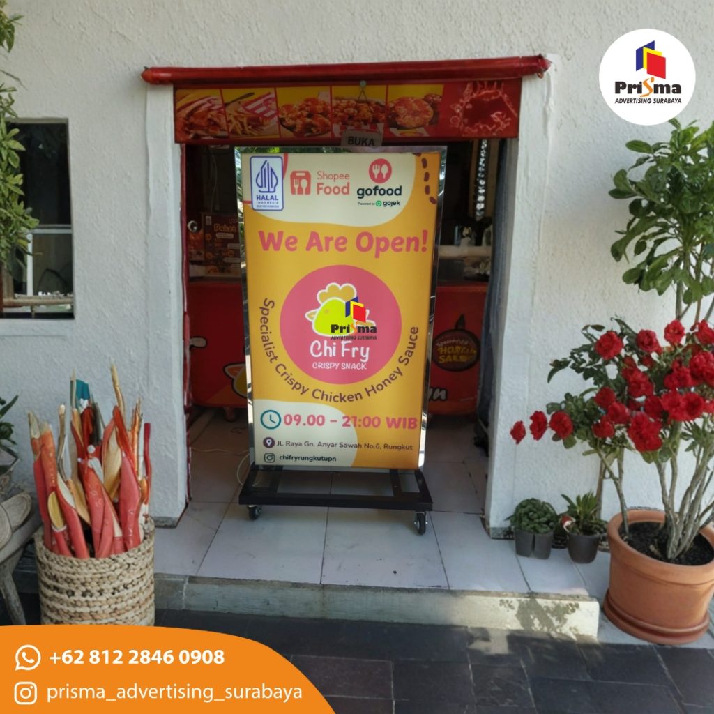 Jasa Pembuatan Neonbox Booth Makanan di Surabaya web