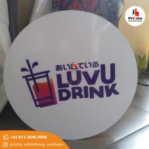 Harga Neonbox Bulat 1 sisi di Surabaya  web