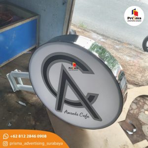 web Harga Neonbox Bulat 1 sisi di Surabaya 