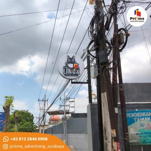 Jasa Pembuatan Neonbox Dengan Tiang  5 Meter