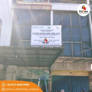 web Jasa Produksi Neonbox Klinik 1 Sisi Di Kenjeran