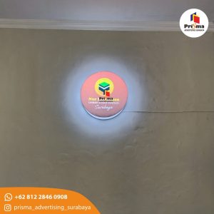 Jasa Pembuatan Neonbox Bulat 1 Sisi Di Surabaya web
